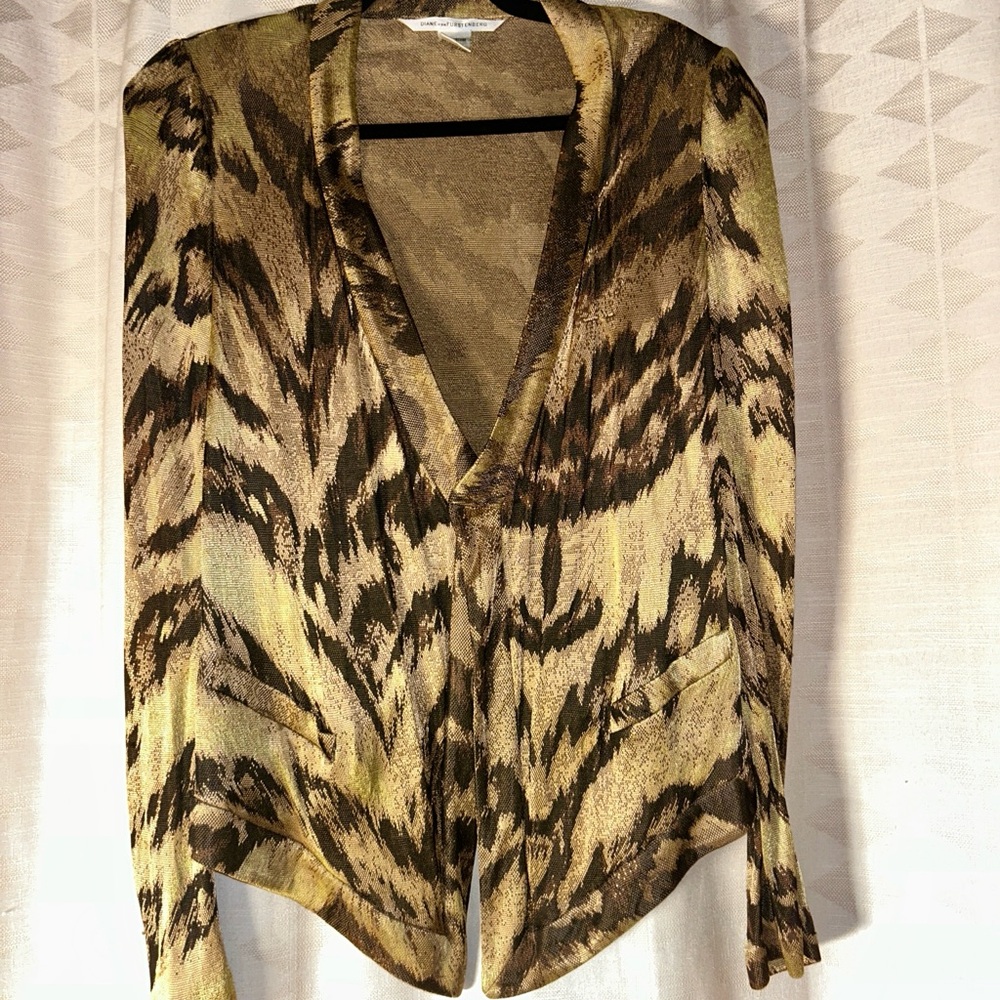 Diane Von Furstenberg Y2K blazer cardigan